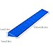 PP-Eic Wheelchair Curb Ramp, Mobility Scooter Threshold Ramp, Rubber Curb Ramp, Rising Threshold Ramp Doorway with Anti-Slip Groove,Blue w7×h1cm