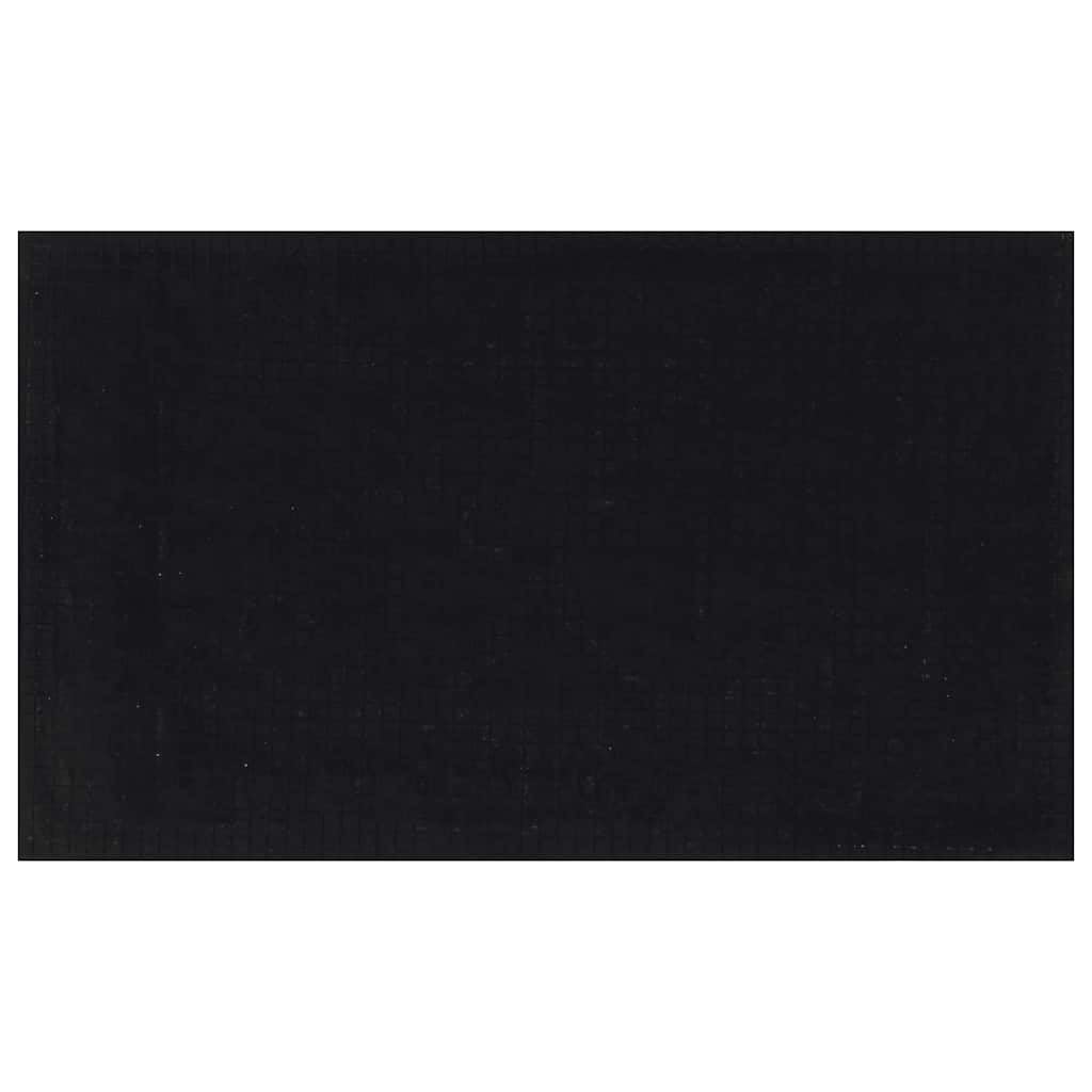 Felpudo rectangular 45 x 75 cm de goma y fibra de coco para interior y exterior, antideslizante, atrapa la suciedad, lavable, duradero, adecuado para puerta de casa, balcón, jardín, pasillo