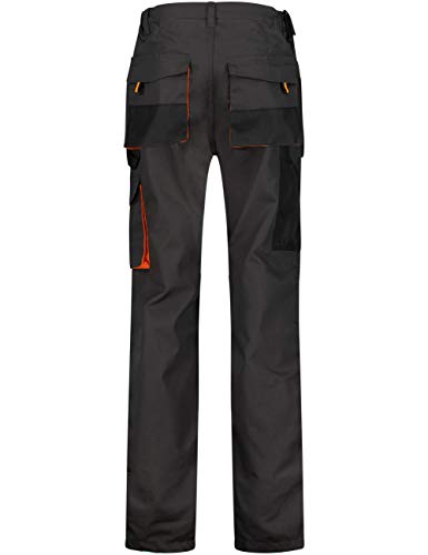 BWOLF Atlas Pantalon de Travail Homme Pantalon Travail Homme Classique avec Poches Multifonctionnelles + Renforcé de Polyester 600D (Gris/Orange, S, s) - Image 3