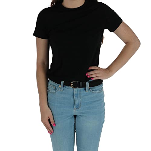 Ctm® Women's Elastic Braided Stretch Belt, Large, Black #TOP2