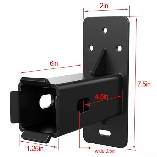 Soporte de pared para portabicicletas de enganche de 1.25 pulgadas en acero industrial de 1 unidad 2