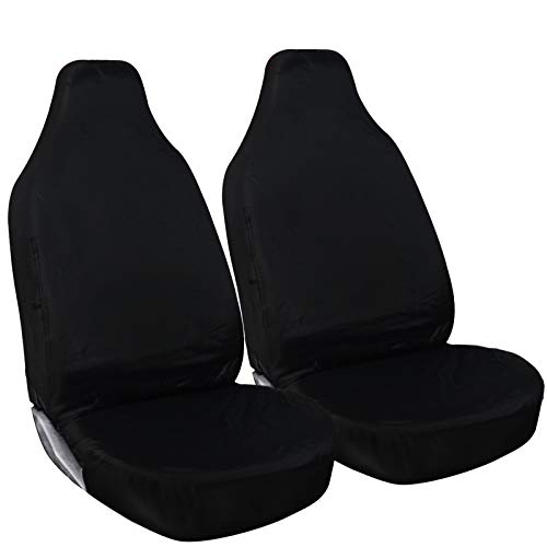 Shield Autocare © 1+1HDSCBLK Heavy Duty Black Waterproof Front Car Seat Covers 1+1_F086