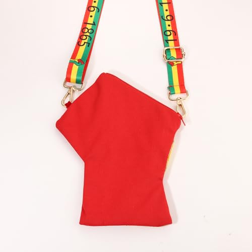 Image of Juneteenth Purse for Women Beaded Afro Freedom Crossbody Purse Shoulder Bag Black History Month African Outfit Gift