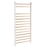 Sport-Thieme Sprossenwand Nordic | Ovale Esche-Sprossen mit Griff-Sicherheit DIN EN 913 12346 | Einzelfeld 14 Sprossen | Weiß | 230x100 cm 170 kg belastbar vormontiert Montageset