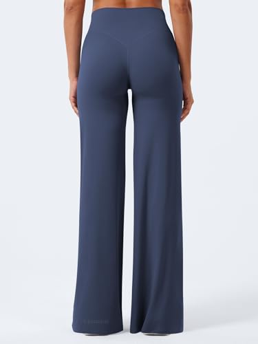 Image of YEOREO Ease Workout Leggings Womens Straight Leggings Eddiy Gym Yoga Pants | 29 inch /31.5 inch /33 inch /35 inch,No Front Seam,High Waist,Buttery,Booty Lifting,Wide Leg