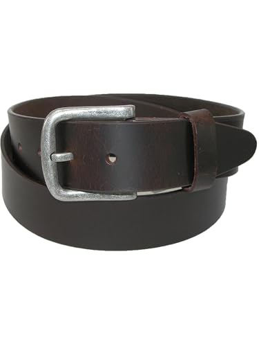 CTM Men's Leather Removable Buckle Bridle Belt4