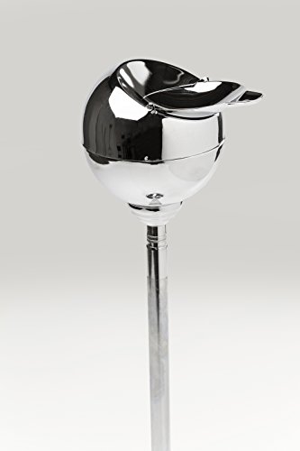 Kare Staande Asbak, Chroom, 10.01 x 10.01 x 37.01 cm - Image 3