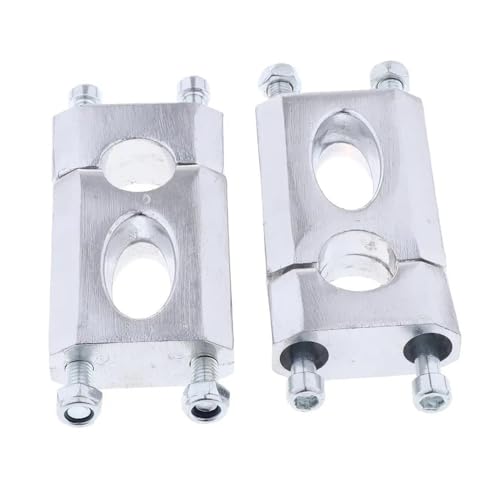 Elevador de manillar universal para moto de aluminio plata, apto para todoterreno de 110-125 CC