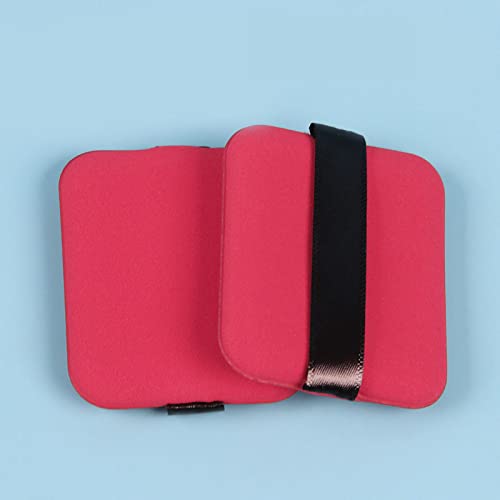 TARSHYRY Herramienta de Esponja de Maquillaje de Hojaldre de Polvo Suave de Doble Cara en Polvo (cuadrado rosa rojo)