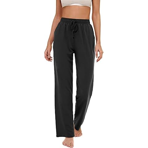 BeautyWill Women Harem Pants Baggy Athletic Yoga Pants Running Pants with Pockets (Black,S) Cover