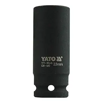 Yato YT-1043 Deep Impact Socket 1/2inch X23mm|Impact Socket Wrench Adaptor|Power Tools|Home Tools|Industrial tools|Mechanical Tools|Automotive|CrMo SCM-440|CrV50BV30|Black Phosphated|Cold Forged