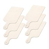 Ipetboom 6 piezas Mini Tablas de Cortar de Madera Maciza sin Terminar Pequeñas Paletas Multifuncionales para Manualidades DIY Servir Aperitivos y Decoración Festiva