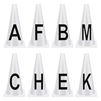 Cônes De Dressage Avec Lettres - 8 Marqueurs (A, B, C, E, F, H, M, K) - Pour Entraînement équestre, Compétitions