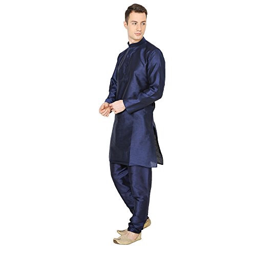 Image of Royal Kurta Men's Cotton Silk Plain Solid Long Only Kurta
