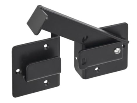 Loquet de portail de jardin DMX en acier noir robuste pour fermeture sécurisée et élégante