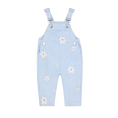 10 Best Girls Floral Overalls That Are Perfect for Spring Adventures 7 Blue Baby Overalls for Girls with Floral Embroidery