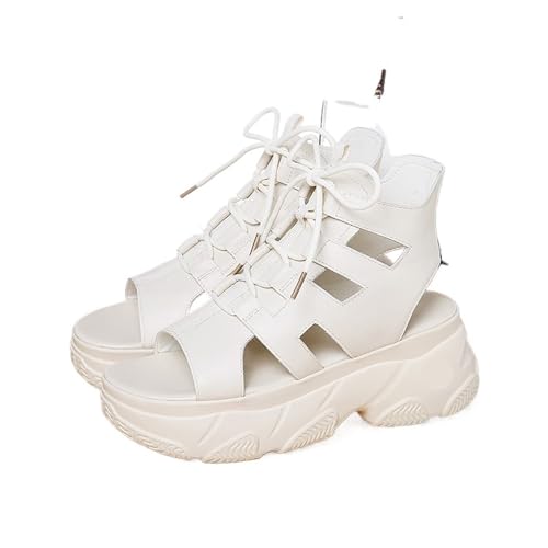 Womens Sandals Summer fashion sandals, high-end lace up shoes, black casual outdoor platform beach shoes for women3