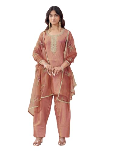 Image of Womanista Farshi Salwar Suit for Women| Farsi Kurta Set with Dupatta