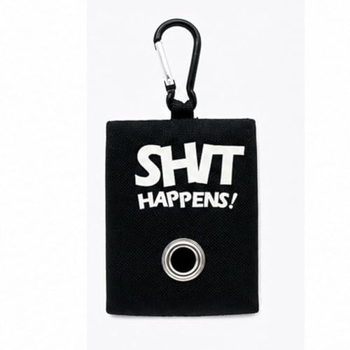 Portabustine feci cane, Dispenser per Sacchetti di Rifiuti per cani, per Guinzaglio, Porta Sacchetti per Rifiuti per Cani, con Clip in Metallo porta sacchetti cane da guinzaglio (Nero)