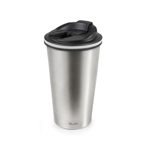 Ibili 758341 Vaso Termico Satin 410 ML, Stainless Steel, Plata