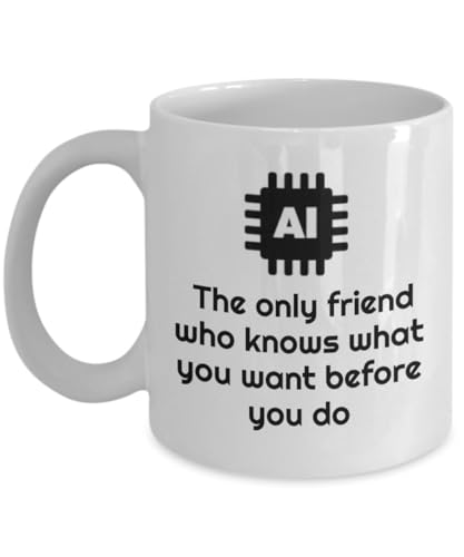AI coffee mug, AI is my friend, Artificial intelligence mug
