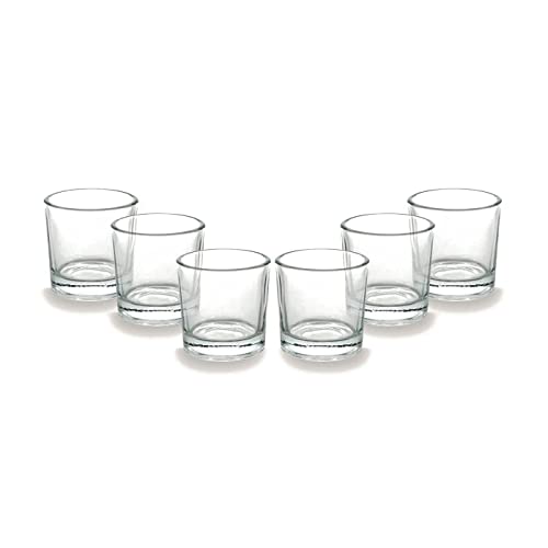 Tradineur - Bicchiere da shot modello 'CoK', in vetro, ideale per servire liquori, celebrazioni, feste, Ø 5 x 4,5 cm, 4,8 cl
