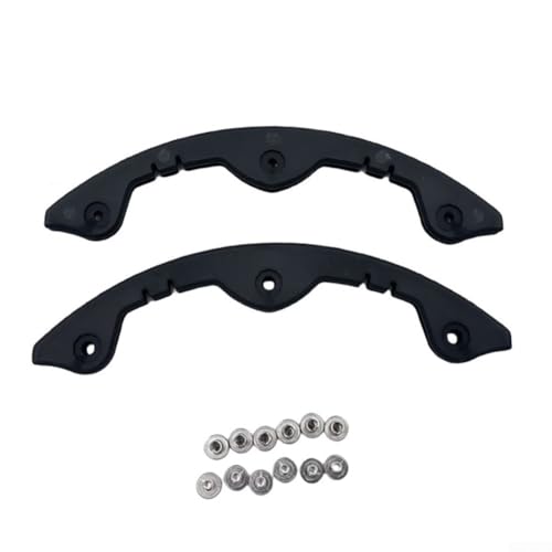 SiSinkal Snowboard Schutz Bar für Kantenschutz, Gebogener Antikollisionsstreifen Kompatibel mit Snowboards, Ski, Skateboards, Longboards, 2 Pack Schwarz Kunststoff Nasenschutz (S)