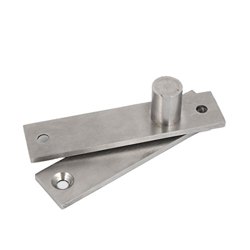 Sourcingmap 105mm Long Hardware Stainless Steel Pivot Door Hinge Silver Tone for Furniture - Image 3