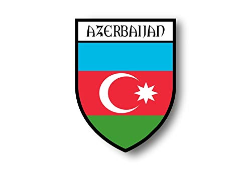 Akachafactory Autocollant Sticker Voiture Moto Blason Ville Drapeau azerbaidjan Azeri