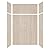 Transolid EWKX603696-45 Expressions 6-Panel Shower Wall Kit with Extension, 36-in L x 60-in W x 96-in H, Bleached Oak