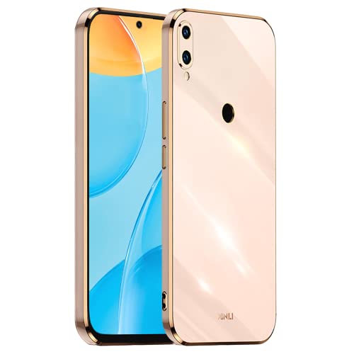 EASSGU Marco Electrochapado Funda para Huawei P20 Lite (5.84' Inches) Carcasa Protectora de Color de Silicona TPU Suave - Rosado