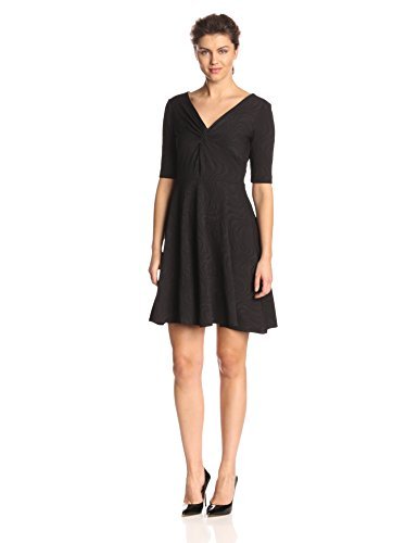 Julian Taylor Women's Knit Jacquard Twist Neck Dress
