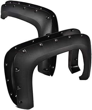 CHEDA Textured Wheel Cover Fender Flares, Compatible with 2007-2013 Chevy Silverado 1500/2007-2014 Chevy Silverado 2500HD 3500HD Fleetside New Body Style 78"/97.6" Bed