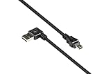 Good Connections Anschlusskabel USB 2.0 EASY Stecker A (beidseitig verwendbar, gewinkelt) an Mini B 5-pin Stecker - Folien- und Geflechtschirmung, Kupferadern (OFC) - schwarz, 2 m
