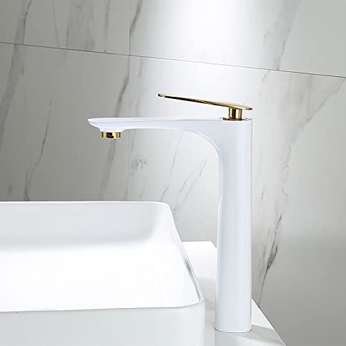 Mitigeur de lavabo noir en cuivre style nordique eau chaude et froide pour salle de bain élégante
