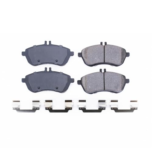Image of PowerStop Front Brake Pads for Mercedes-Benz C230 2008-09 |C250 2010-15 |C300 2008-12 |E250 2016 |SLK250 2012-15 - Z17 Ceramic Brake Pads with Installation Hardware, 17-1340