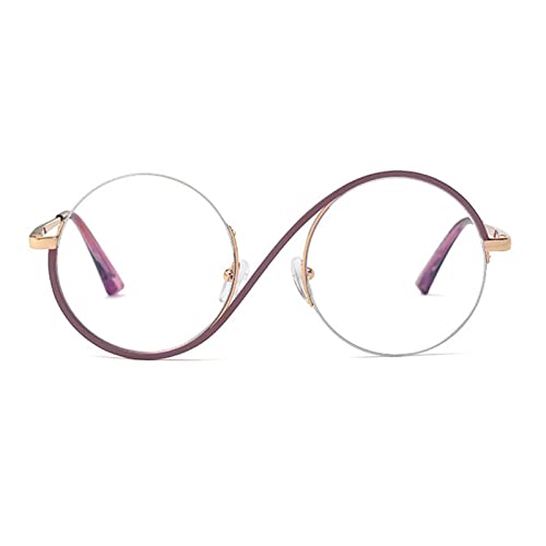 Image of willochra unique Round Blue Light Blocking Glasses for women Elphaba Glasses Metal Frame Computer Anti Eyestrain Eyeglasses