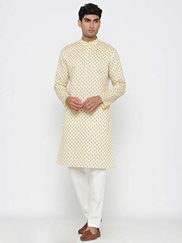 Elina fashion Men's Satin Cotton Kurta Pajama Set Tunic Indian Traditional Festival Kurta Payjama Wear2