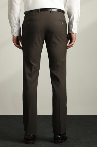 Image of Van Heusen Men's Mid Rise Slim Fit Premium Formal Trousers | Superior Comfort | Auto-Flex Waist Band | Soft Touch