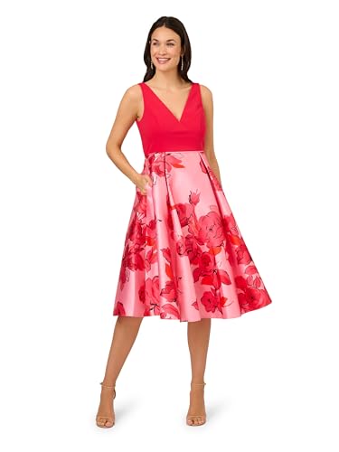 Image of Adrianna Papell Printed Midi Dress