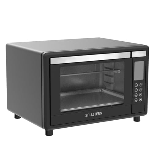 Stillstern Minibackofen mit Umluft (35L) DE Version, Pizza Ø28cm, NEU: CYCLONE PRO+ (Antihaftbeschichtung), 13 Programme, Auftauen&Warmhalten, 8h Timer, Rezeptheft, Mini Backofen Pizzaofen Grill – Bild 4
