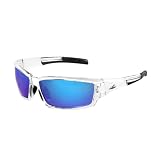 Bullhead Safety Eyewear Maki Glasses - Anti-Fog, Lightweight, Impact/Scratch Resistant, UV Blocking Sunglasses for Hunting/Shooting, Outdoor Sports, Construction, Ice Blue Mirror/Crystal Clear