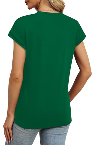 Image of Alaroo Womens Summer Tops Short Sleeve Shirts Crew Neck Cute Trendy Tunic Blouses (S-3XL)