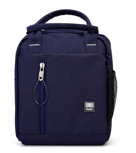 Image of FLUXY Lunch Bag for Office Men & Women | 1000D Fabric | Water-Resistant, Leakproof with Large Capacity (Black) | for Work, Students, Office, Picnic, Travel, College & School (Blue)