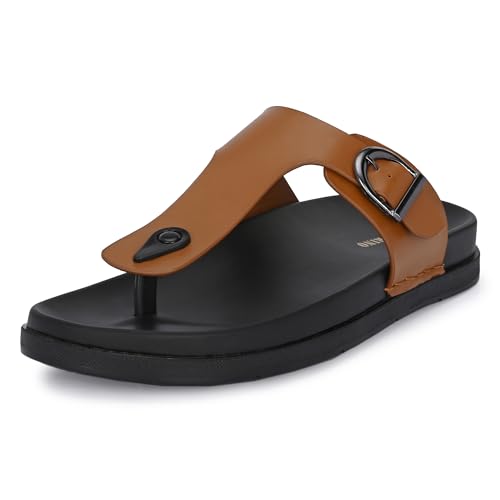Image of Centrino Men's Cushion Sliders /Slippers | PU Padding on The Footbed | Bounce Back Technology | Comfortable & Lightweight | Waterproof & Everyday Flip Flops for Gents (7328)
