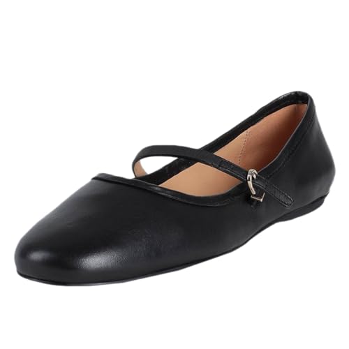 Milooey shoes Women Cute Round Toe Ballet Flats Comfy Ankle Strap Mary Jane Flats Low Heel Walking Dress Dance Office Shoes Size 4-16 Us