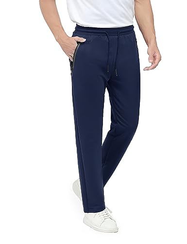 cioiniei Joggers for Men UK Running Gym Breathable Casual Mens Tracksuit Bottoms Adult Sports Sweatpants Training Jogging Trousers Navy L - Image 2