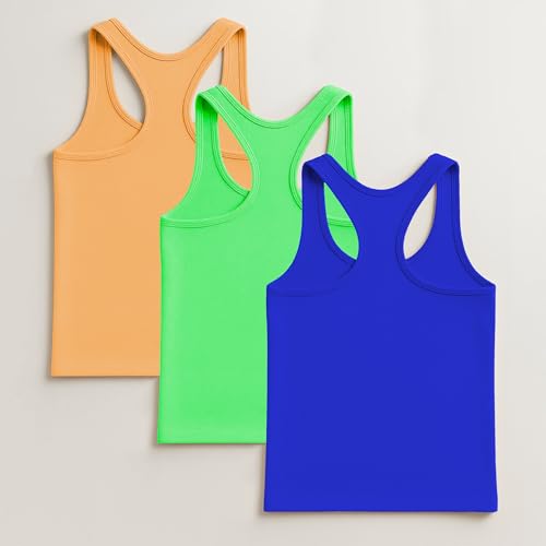 Image of Kurve Premium Girls Seamless Supersoft Wide Strap Comfortable Racerback Tank (Made with Love in The USA)