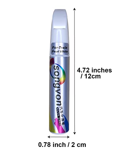 Songven Car Touch Up Paint For Tesla Series Paint Repair Kit Pearl White For Tesla Pearl White Touch Up Paint (Pearl White) #TOP3