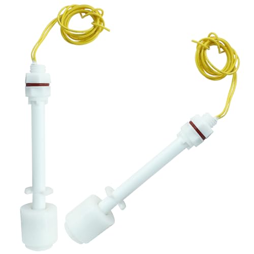Piutouyar 2 Pack PP Plastic Float Switch, Water Pump Tank Liquid Water Level Sensor